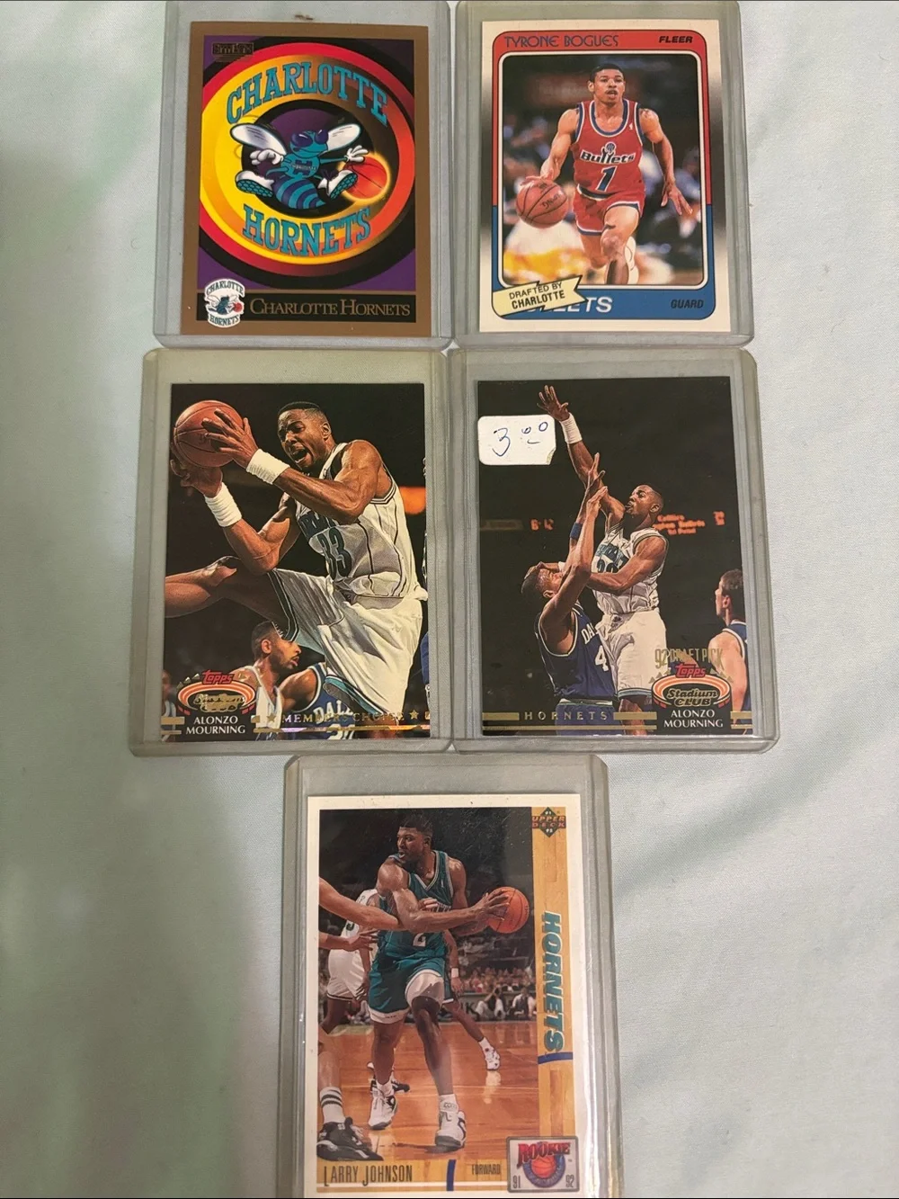 Vintage Charlotte Hornets Basketball Trading Card Lot